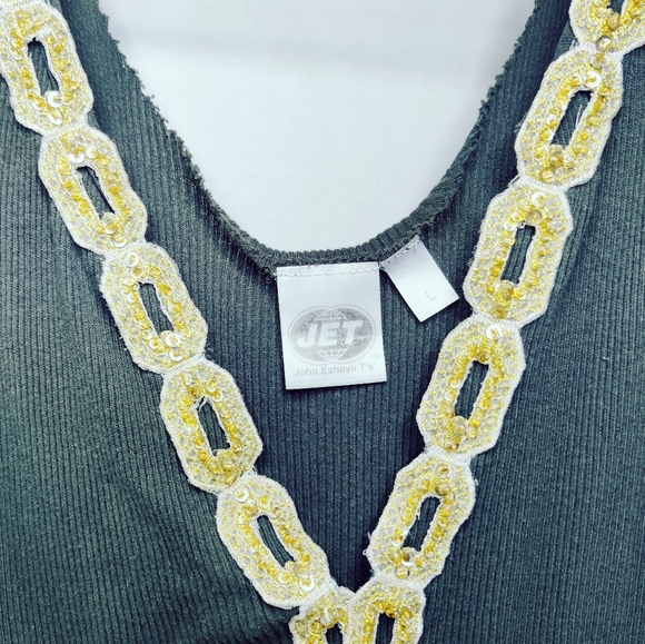 "JET" VINTAGE GLITZY * NIGHT OUT* TANK TOP TUNIC *S* - Picture 5 of 9